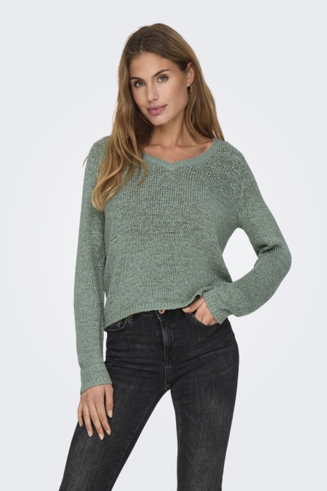Only onlgeena l/s v-neck knt noos